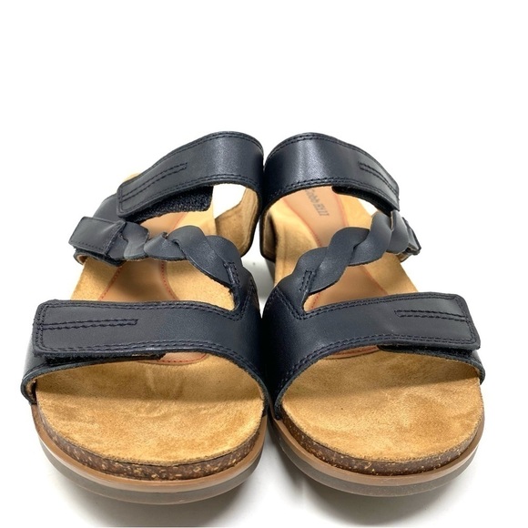 Cobb Hill Women's May W Slide Black Leather Sandal WIDE - Picture 3 of 8